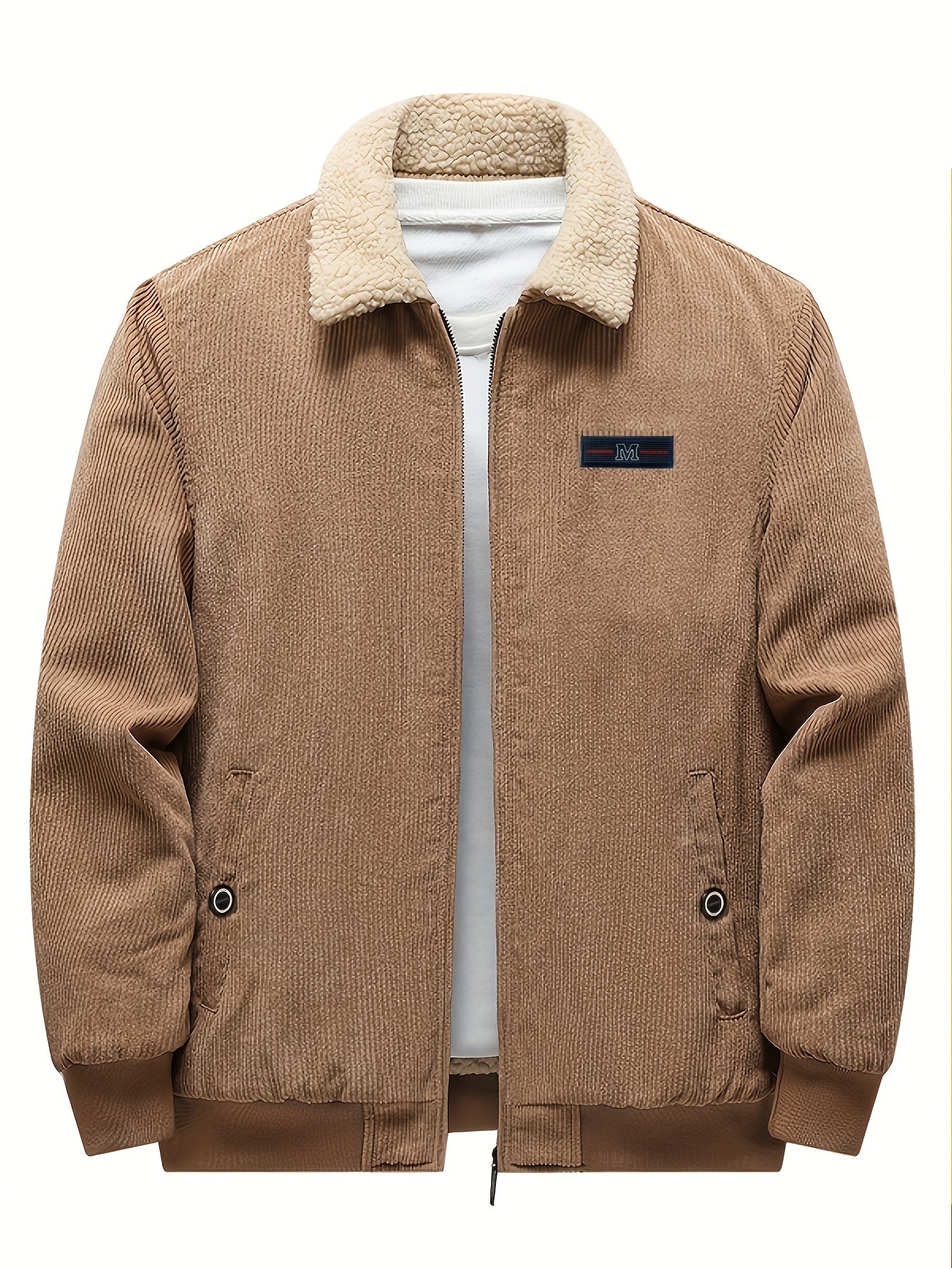 Fleece-Lined Retro Jacket for Men