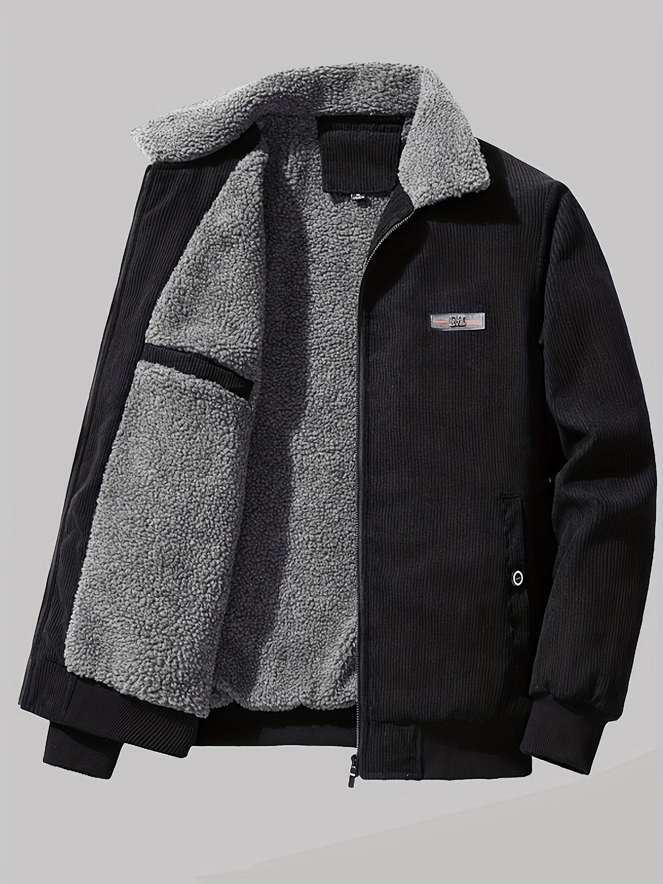 Fleece-Lined Retro Jacket for Men