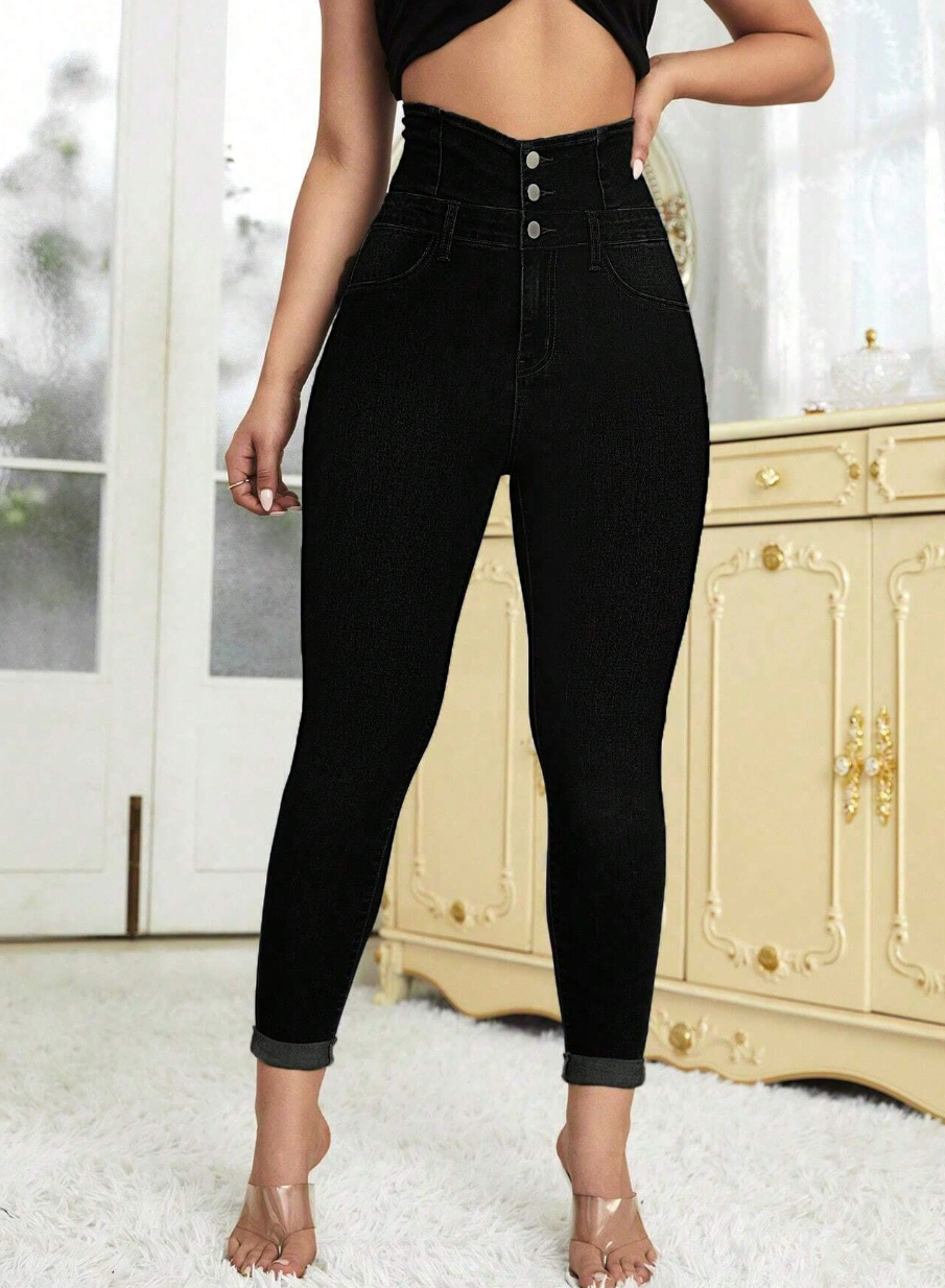 Fleece-Lined Skinny Jeans For Women