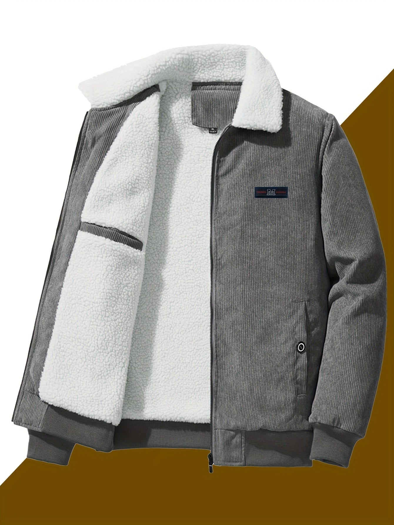 Fleece-Lined Retro Jacket for Men