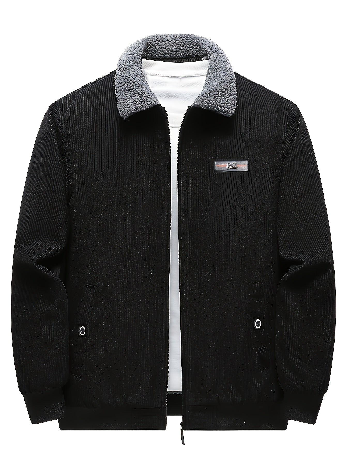 Fleece-Lined Retro Jacket for Men