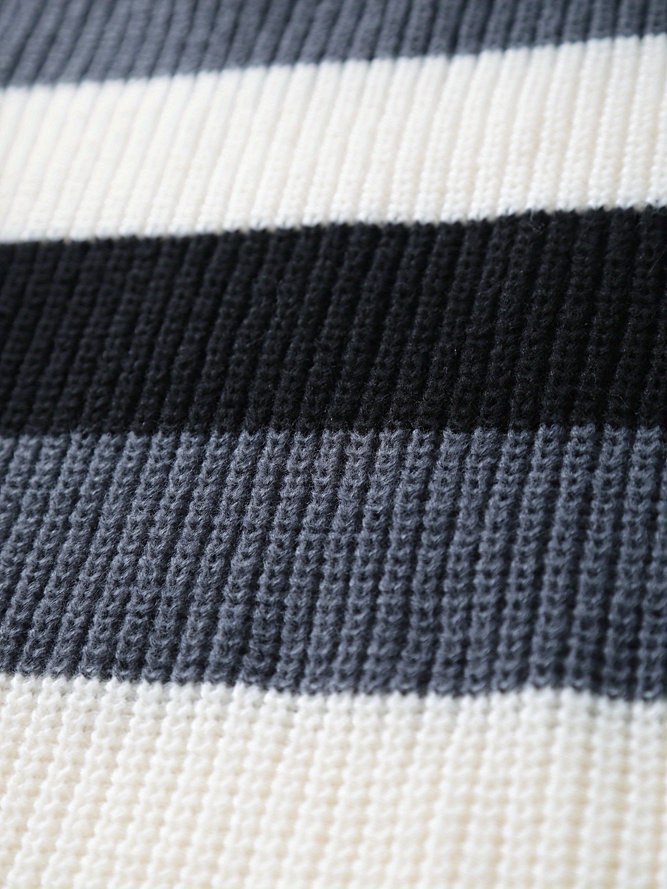 Elegant and Warm Striped Knit Sweater