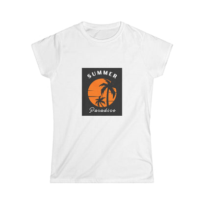 Women's Summer Paradise Tee, Casual T-Shirt for Beach Lovers
