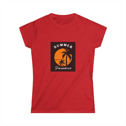Women's Summer Paradise Tee, Casual T-Shirt for Beach Lovers