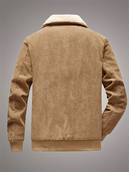 Fleece-Lined Retro Jacket for Men