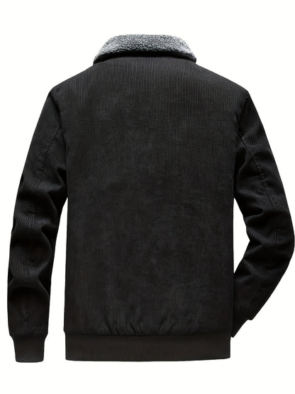 Fleece-Lined Retro Jacket for Men