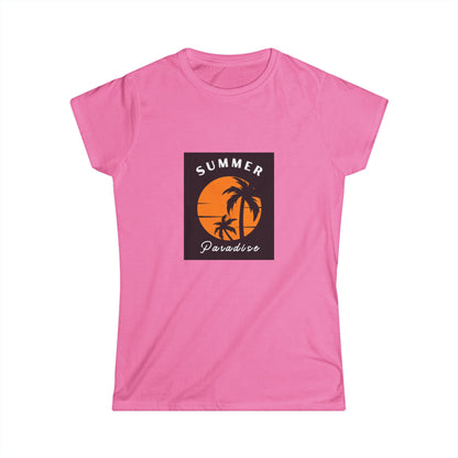 Women's Summer Paradise Tee, Casual T-Shirt for Beach Lovers