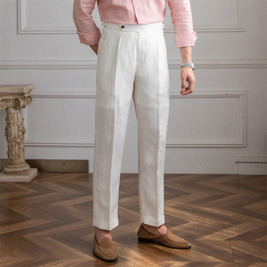 Classic Trousers With High Waist For Men