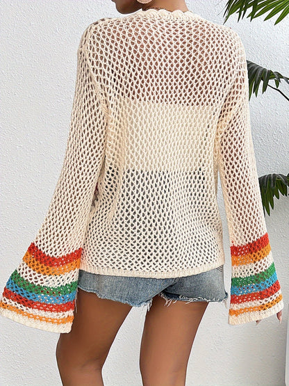 Crocheted Knit Sweater For Women