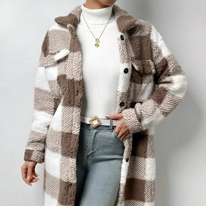 Estella | Long checked jacket