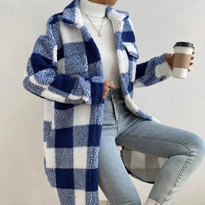 Estella | Long checked jacket