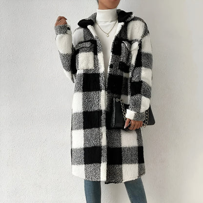 Estella | Long checked jacket