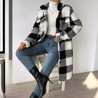 Estella | Long checked jacket