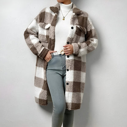 Estella | Long checked jacket