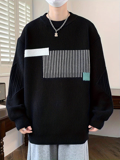 Sweater With Geometric Print For Men
