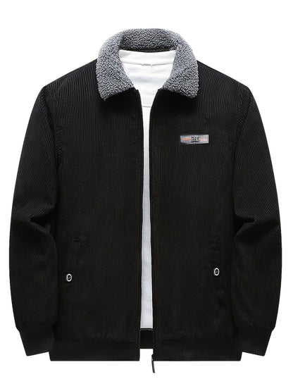 Fleece-Lined Retro Jacket for Men