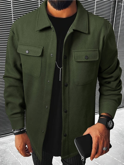 Men's Casual Flap Pocket Jacket