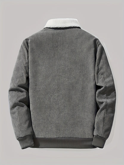Fleece-Lined Retro Jacket for Men